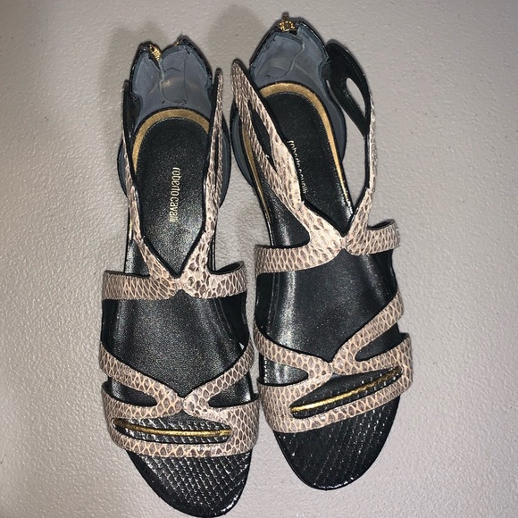 Roberto Cavalli Python Straps Sandals - Picture 2 of 8